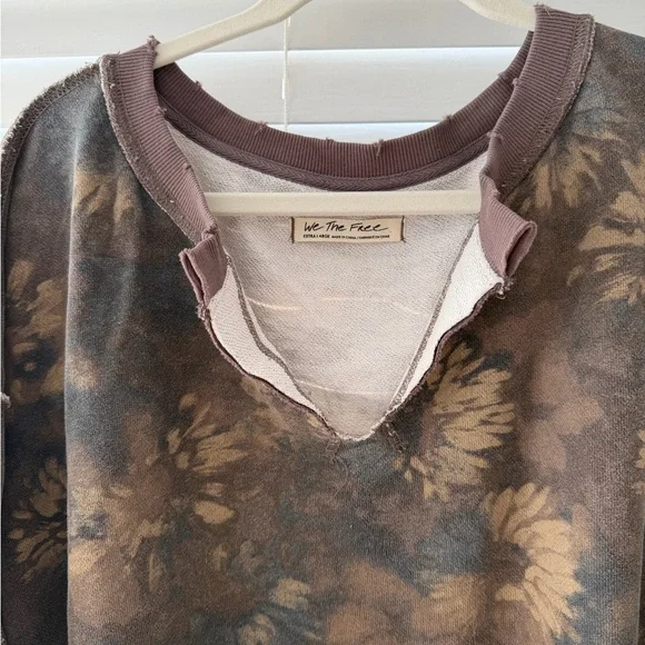 We the Free by Free People Floral Oversized Sweatshirt - Picture 2 of 4